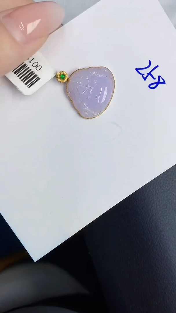 【闪购商品】翡翠颈饰18K金镶嵌0000000000