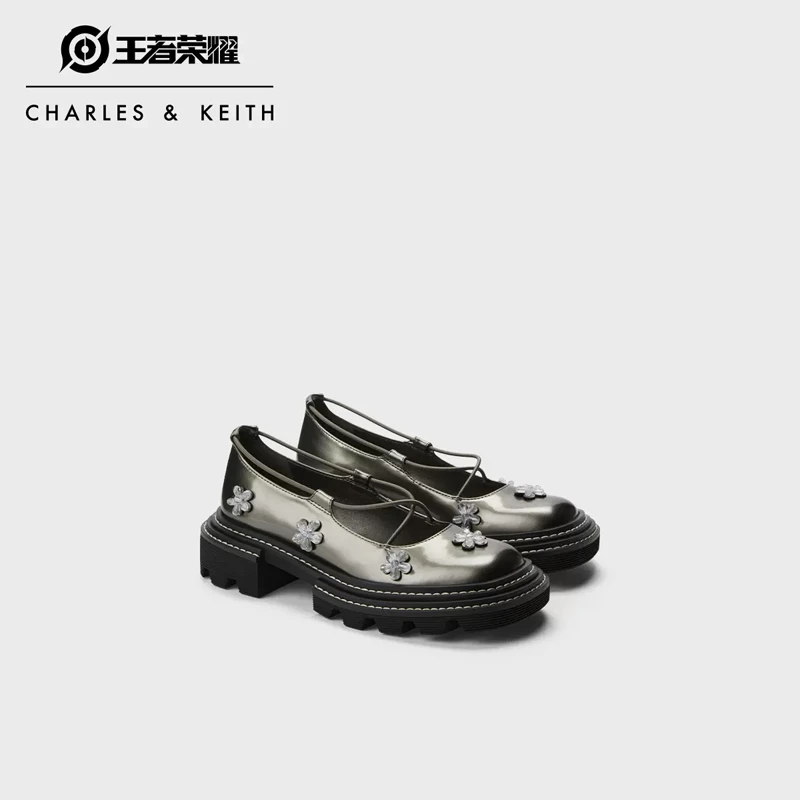 CHARLES & KEITH 王者荣耀合作系列花木兰桃花乐福鞋CK1-70381003