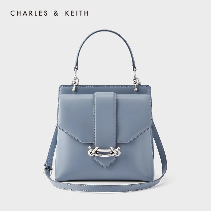 CHARLES&KEITH女士时尚潮流别致金属饰手提单肩包CK2-50270675