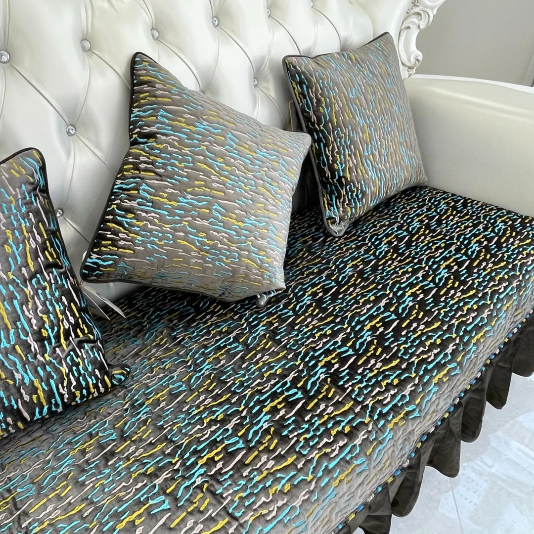 majnuntal刺绣沙发垫 高档欧式民族风轻奢