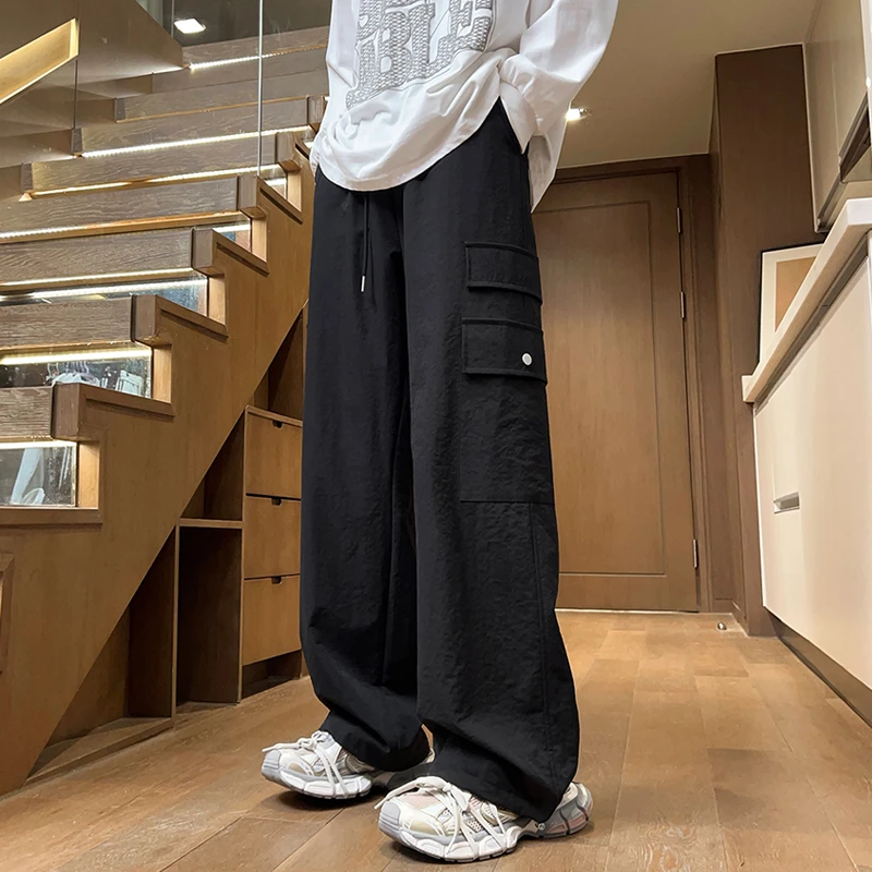 美式休闲裤男女春秋款潮牌运动垂感高街直筒裤复古宽松潮流工装裤