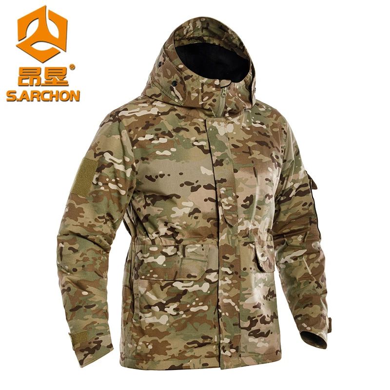 昂垦昂垦户外守望者风衣男中长款战术冲锋衣军迷保暖防风