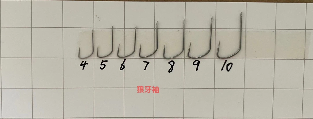 超强细袖鲫．散装鱼钩100枚装