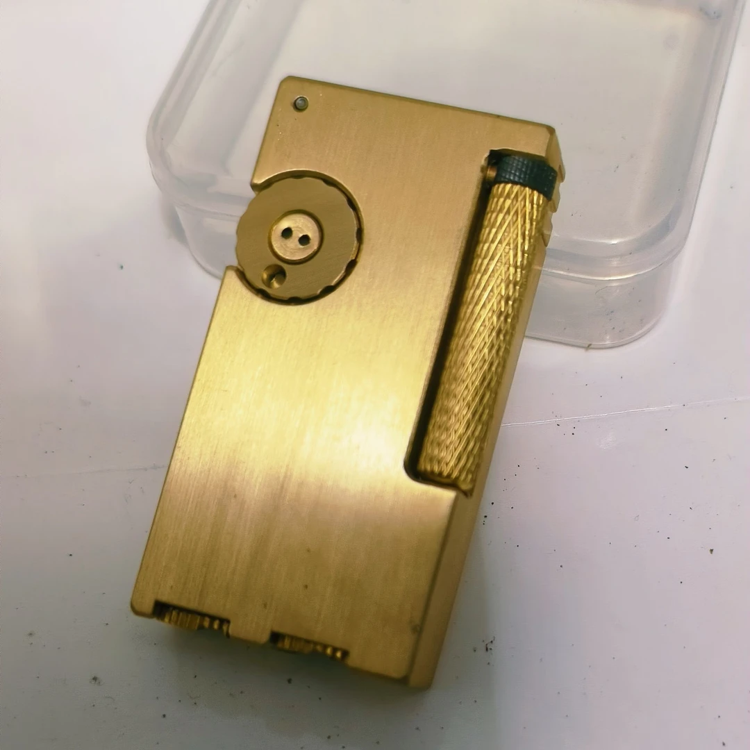 纯手工黄铜款侧滑搓轮式煤油打火机