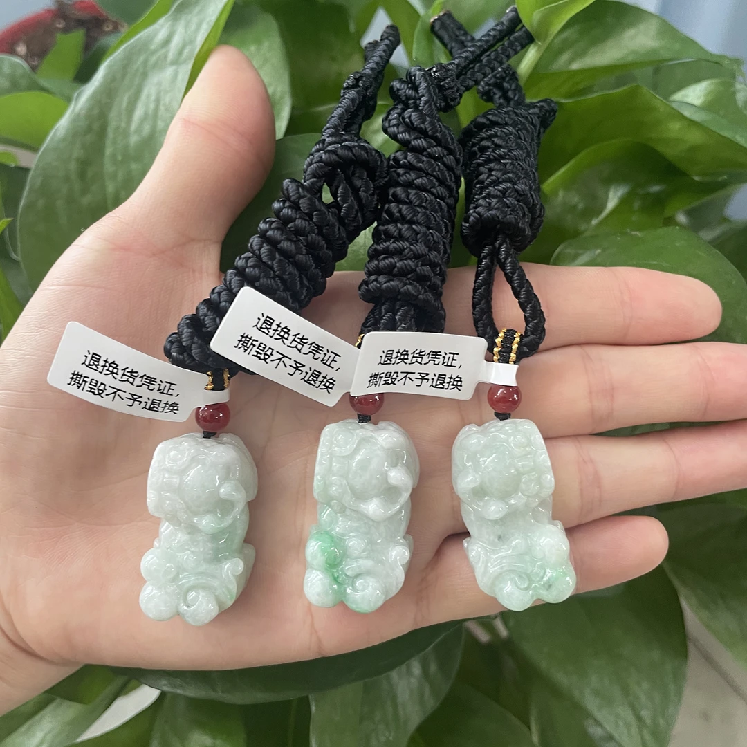 BH176（大）天然翡翠玉石貔貅编绳吊坠【多样性发其一】