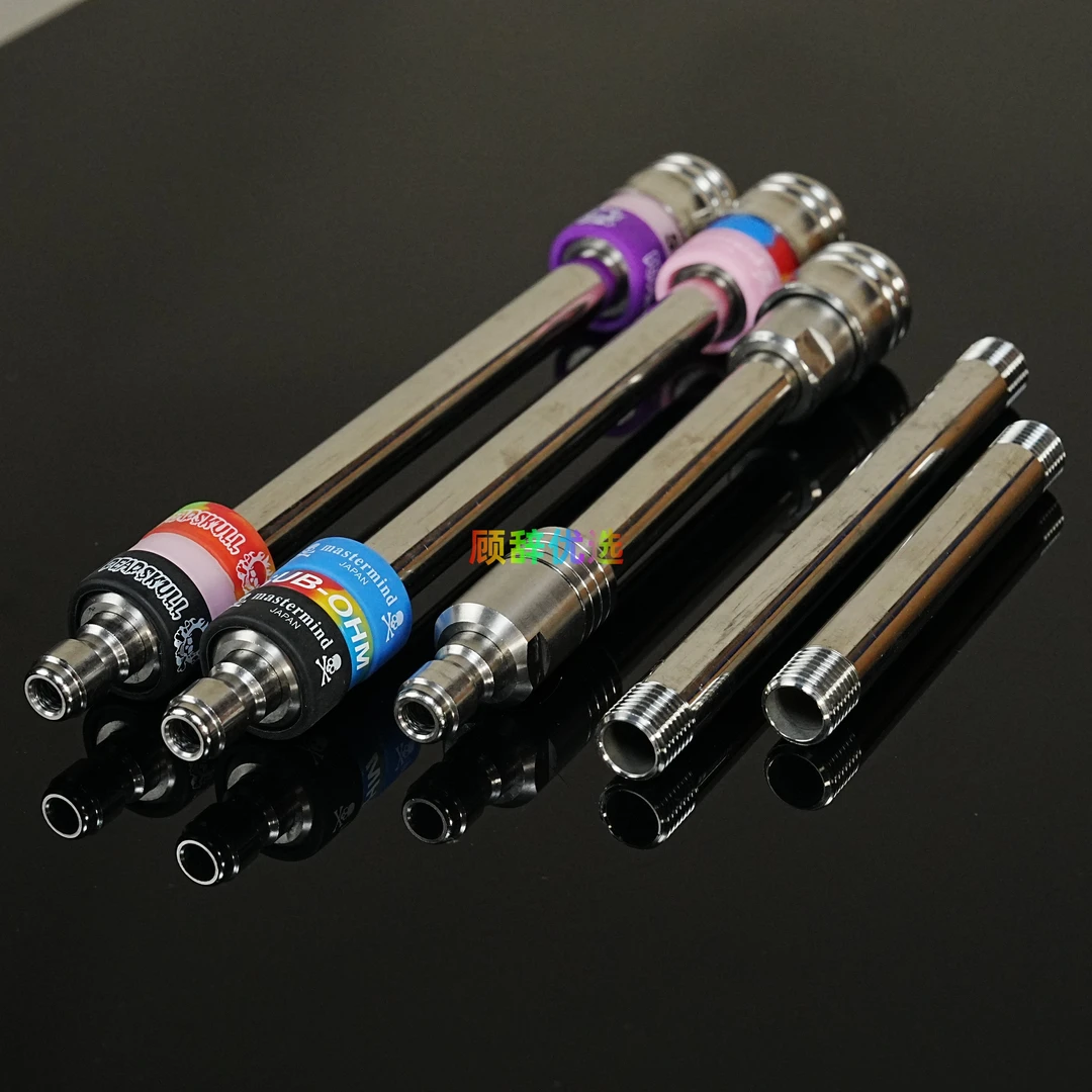 DIY不锈钢小短杆 自锁快接防缠绕加长杆 高压洗车机延长杆1/4快插