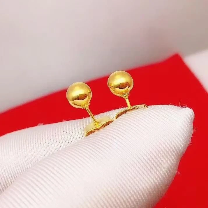 合金耳饰 铜合金耳饰   大光面豆豆耳钉