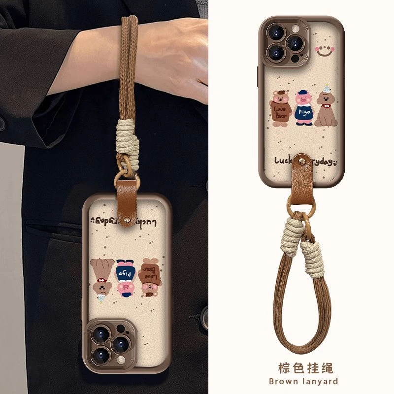 猪猪适用苹果iphone小米15/14/13promax防摔vivo华为oppo手机壳女