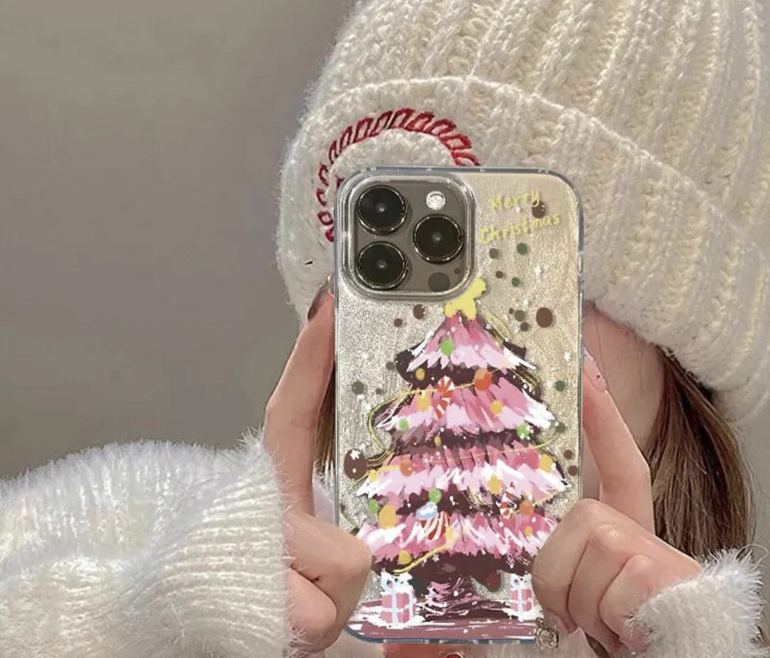 圣诞树适用苹果iphone小米15/14/13promax防摔vivo华为oppo手机壳