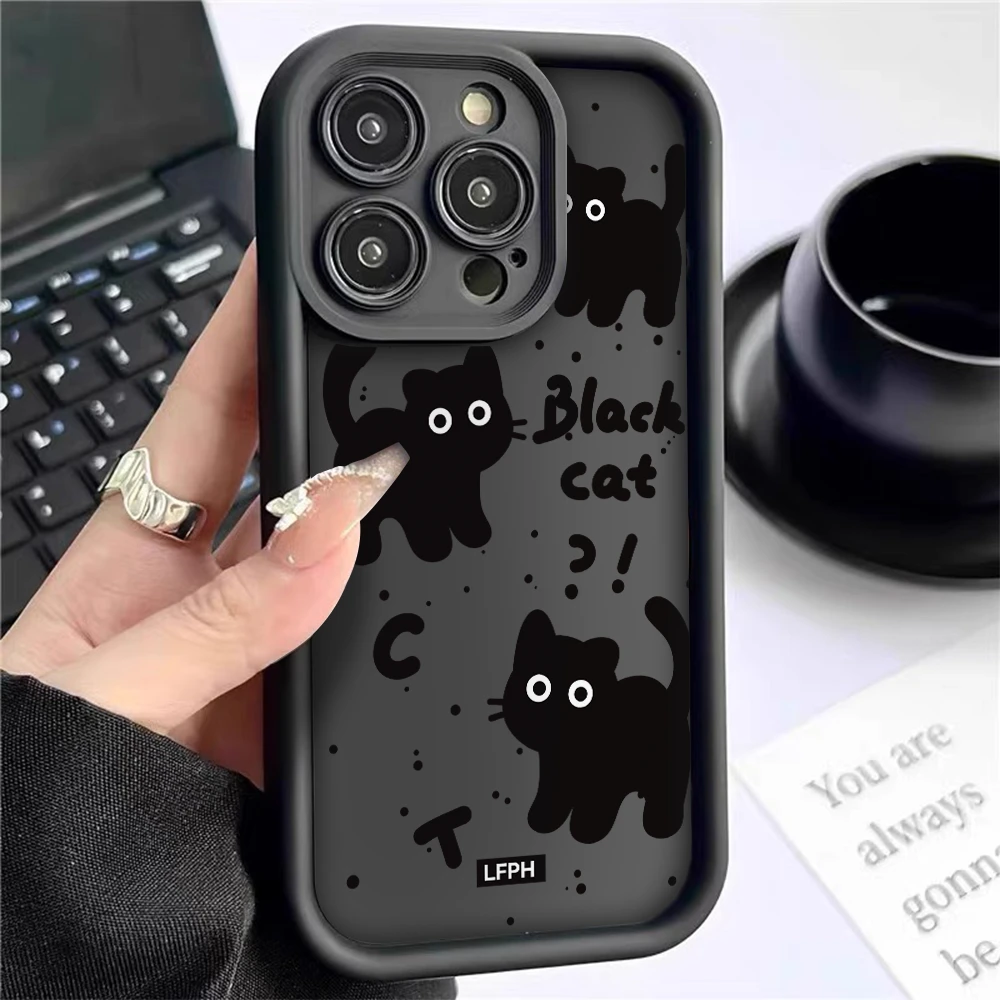猫咪适用苹果iphone小米15/14/13promax防摔vivo华为oppo手机壳女