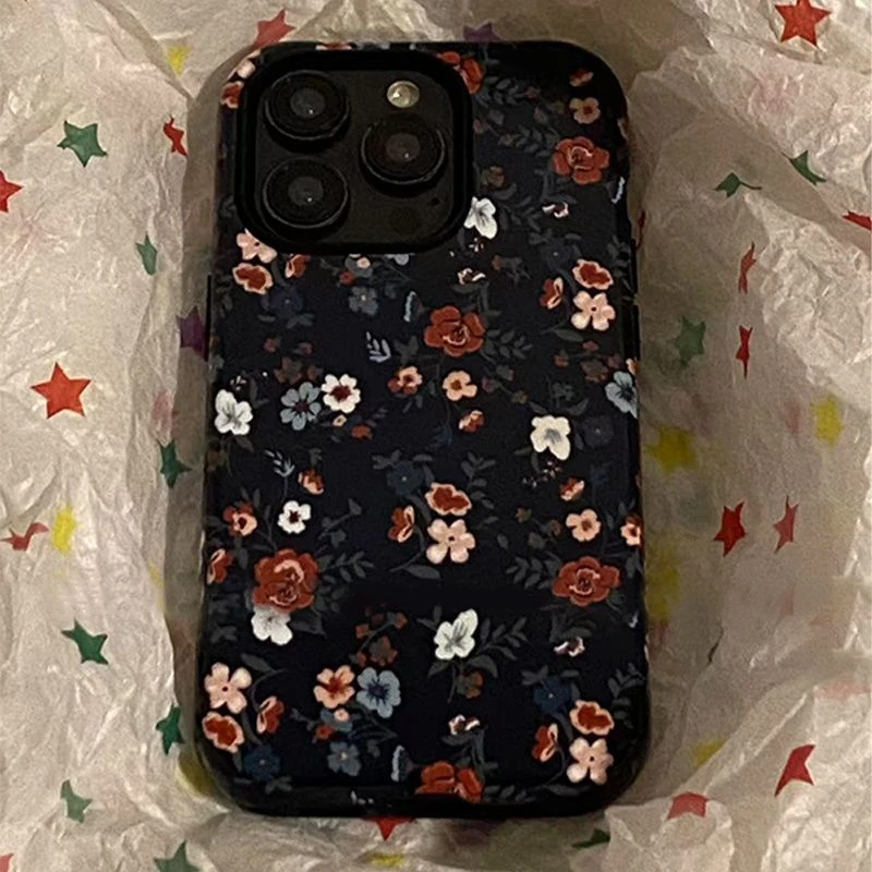 花朵适用苹果iphone小米15/14/13promax防摔vivo华为oppo手机壳女
