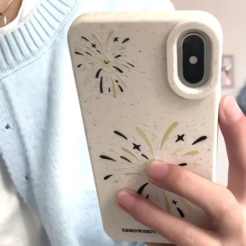 烟花适用苹果iphone小米15/14/13promax防摔vivo华为oppo手机壳女