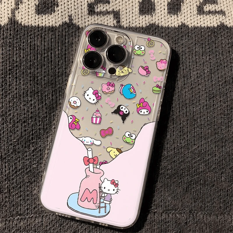 汽水凯蒂猫适用iphone15/14/13时尚手机壳女华为vivo小米轻薄