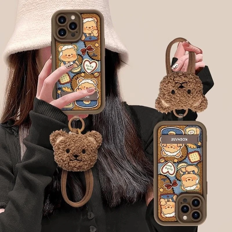 小熊饼干适用苹果iphone小米15/14/13pro防摔vivo华为oppo手机壳