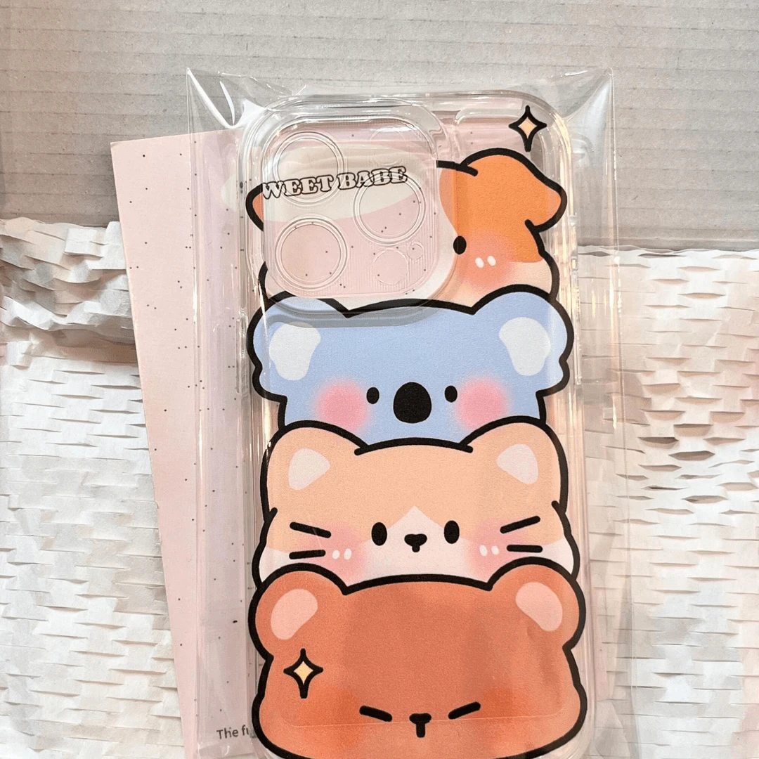 动物适用苹果iphone小米15/14/13promax防摔vivo华为oppo手机壳女