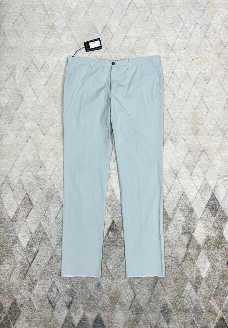 全新未使用 ErmenegildoZegna 130242 杰尼亚灰绿色休闲裤