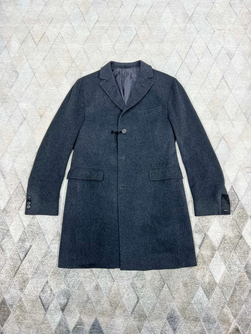 全新未使用 ErmenegildoZegna 127586 杰尼亚男士毛呢大衣外套