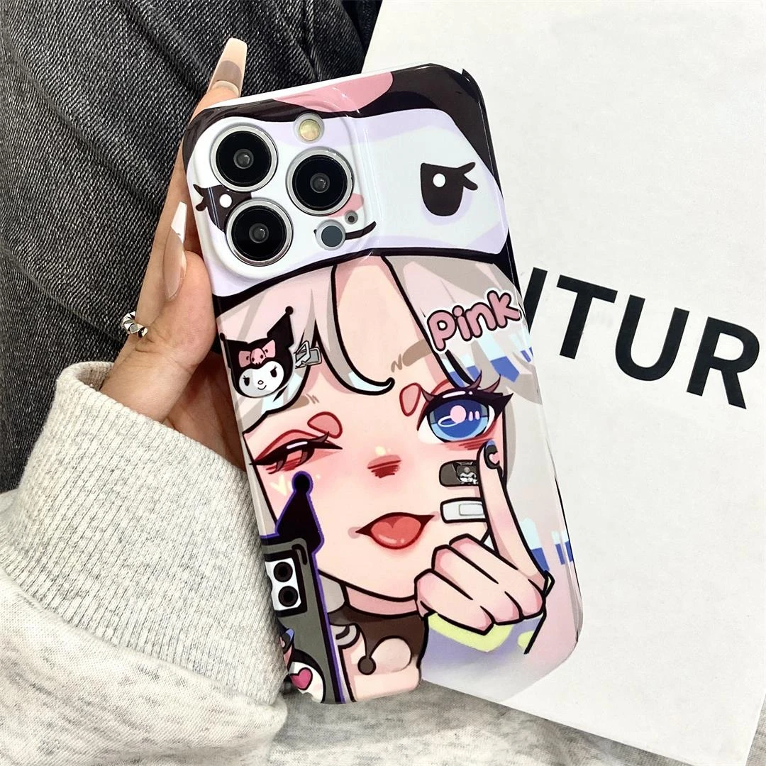 靓壳卡通库洛米女孩菲林壳苹果华为OPPO全包新款硬壳手机壳可爱少