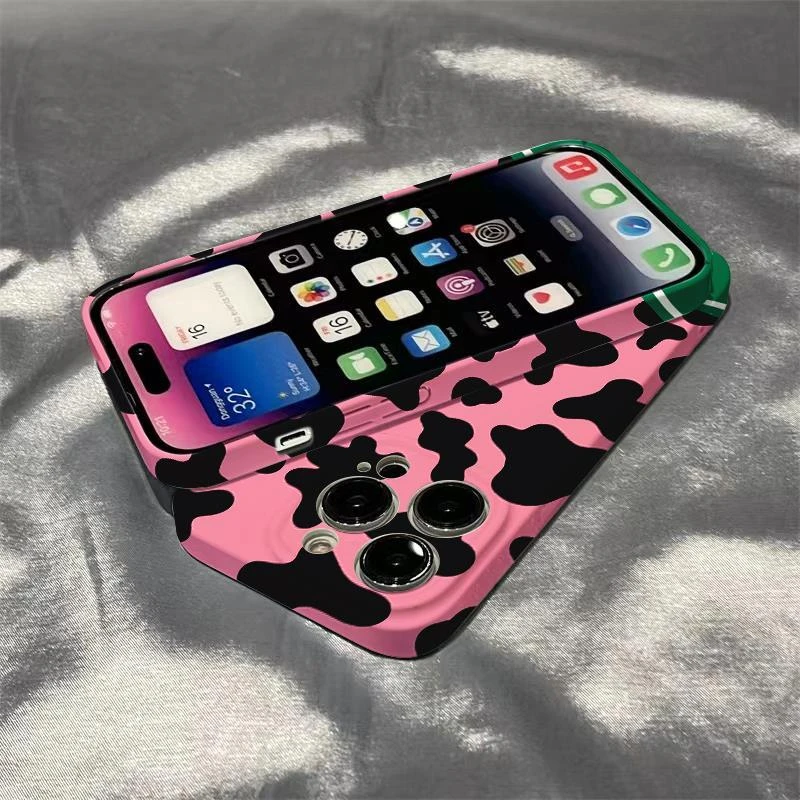 靓壳甜酷辣妹豹纹菲林壳苹果14手机壳iphone13全包精孔12硬壳11网