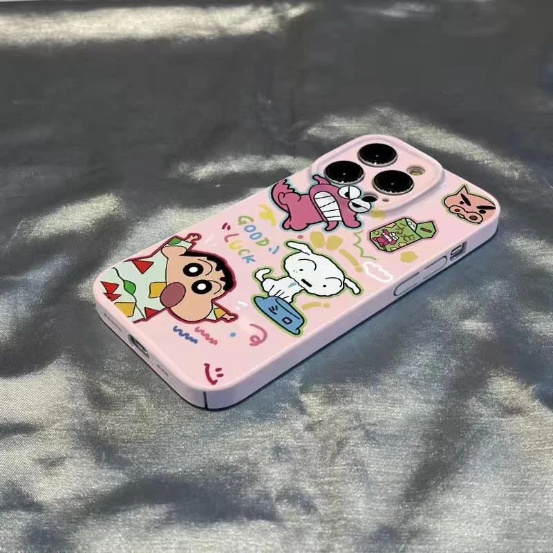 靓壳睡衣蜡笔小新苹果14菲林壳iphone13promax1211手机壳15xr硬78