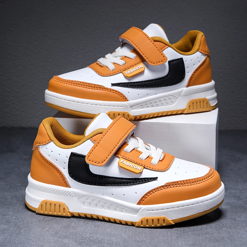 男童皮面儿童春秋百搭中大童休闲运动鞋28-39