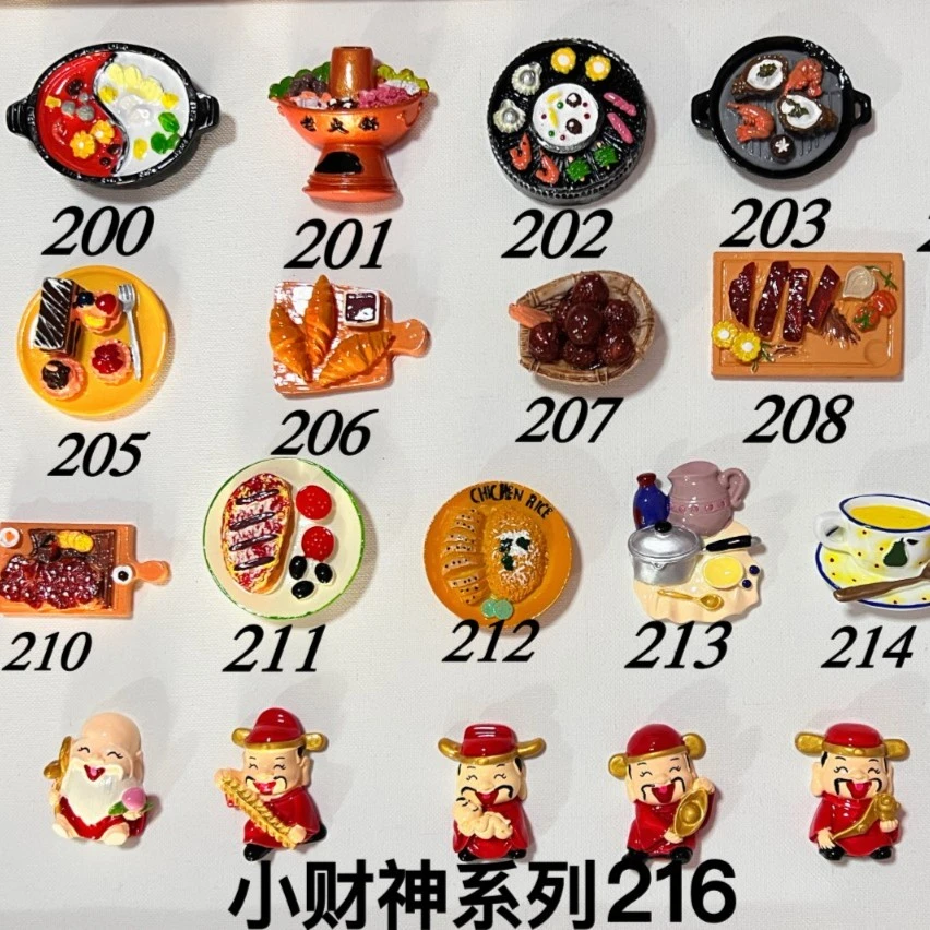 大卡树脂材料 家居摆件可爱卡通冰箱贴 工艺品手工模具立体个性