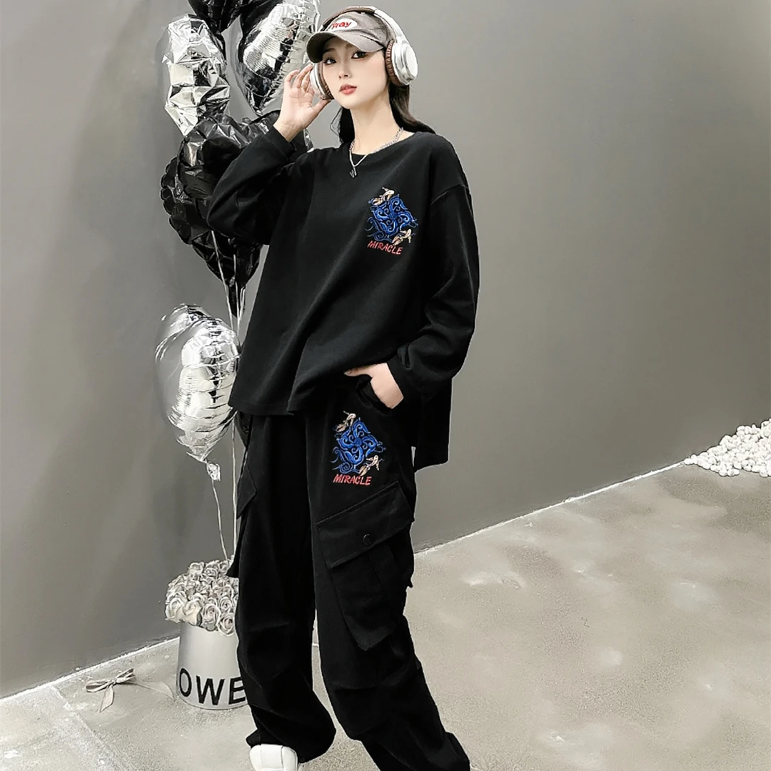 2024新款刺绣长袖宽松吉祥百搭卫衣休闲裤春秋260.865