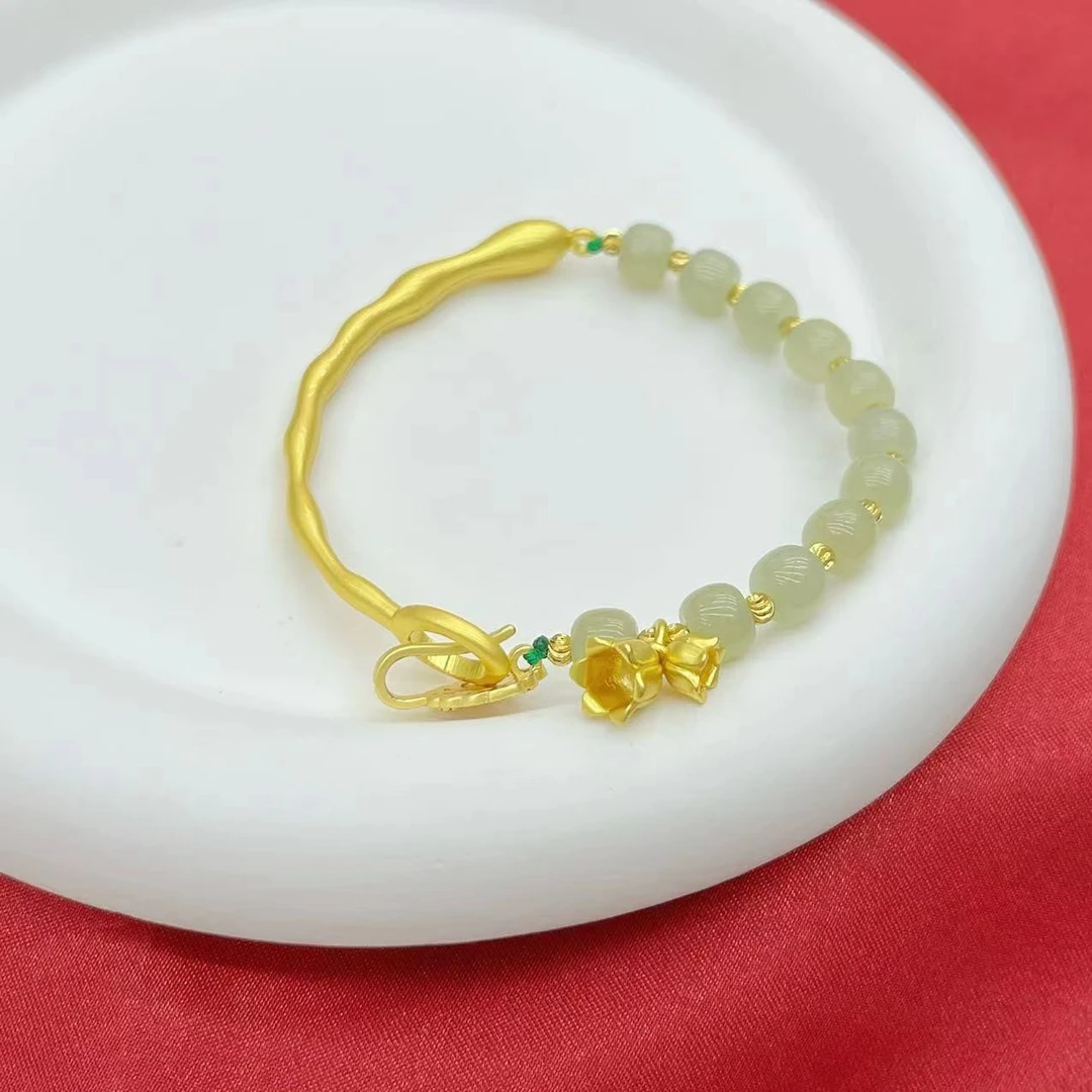 【杰哥专属】山流水天然和田玉手镯（赠包装）K212