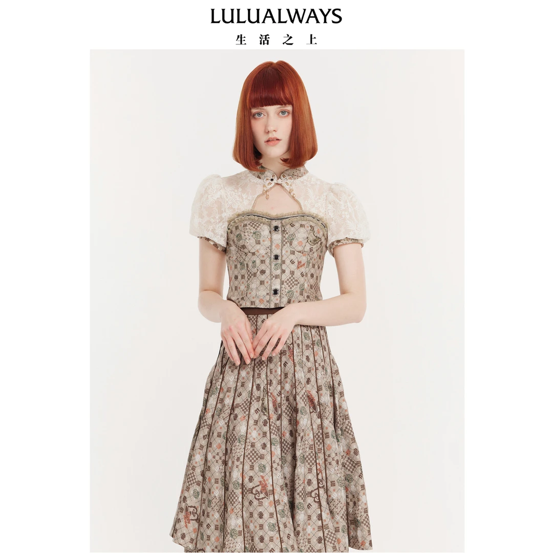 LULUALWAYS24夏季新款时尚设计感盘扣改良新中式女士衬衫