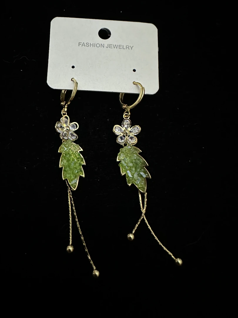 铜合金合成锆石耳饰 QE0144高奢耳饰