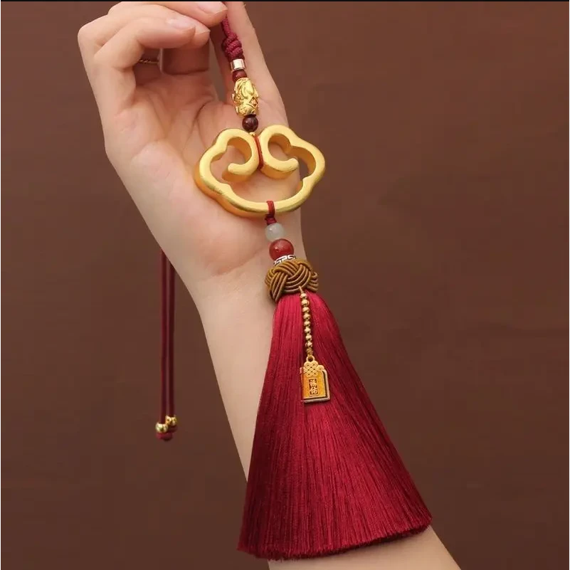 沙金铜如意车载挂件汽车挂件吊饰保平安貔貅后视镜装饰女士男高