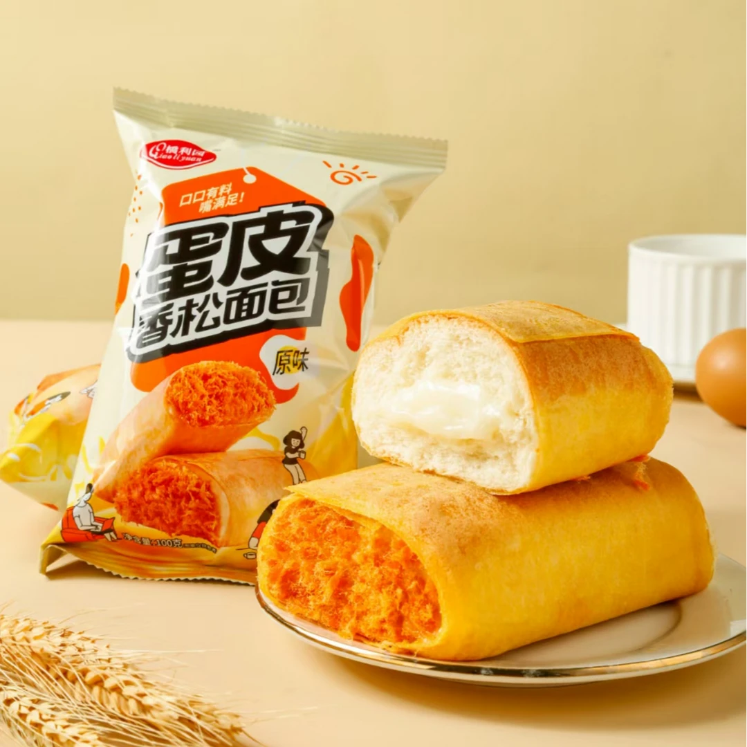 【到手5个】100g/包蛋皮香松夹心面包香醇营养早餐（原味）