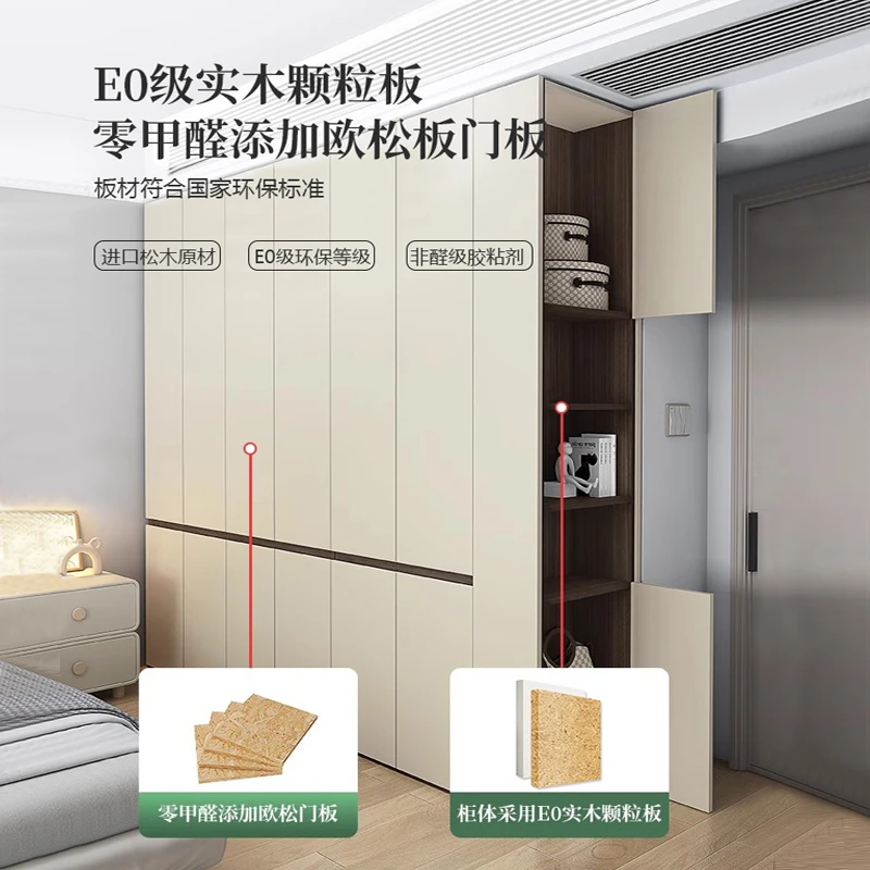 一门到顶分段式衣柜欧松肤感衣柜