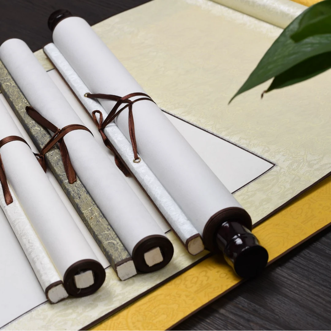 【四个装】四尺对开立轴单横34*138画心43*195厘米整体