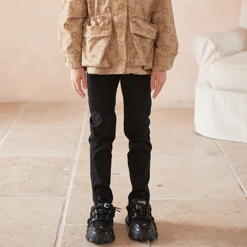 ff&dd童装2024春季新款男童牛仔裤松紧腰打底裤修身儿童休闲长裤