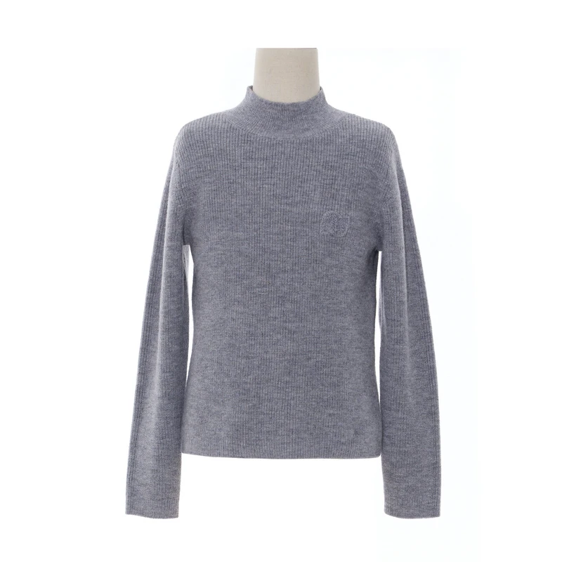 ff&dd童装2024冬毛衣绵羊毛纯色半高领套头打底针织衫保暖高级感