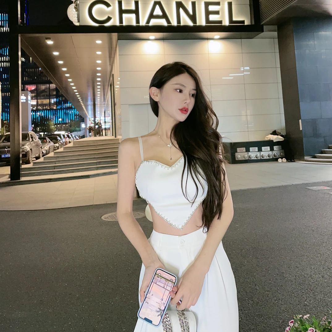 重工高级感御姐气质显身材设计感吊带长裤套装