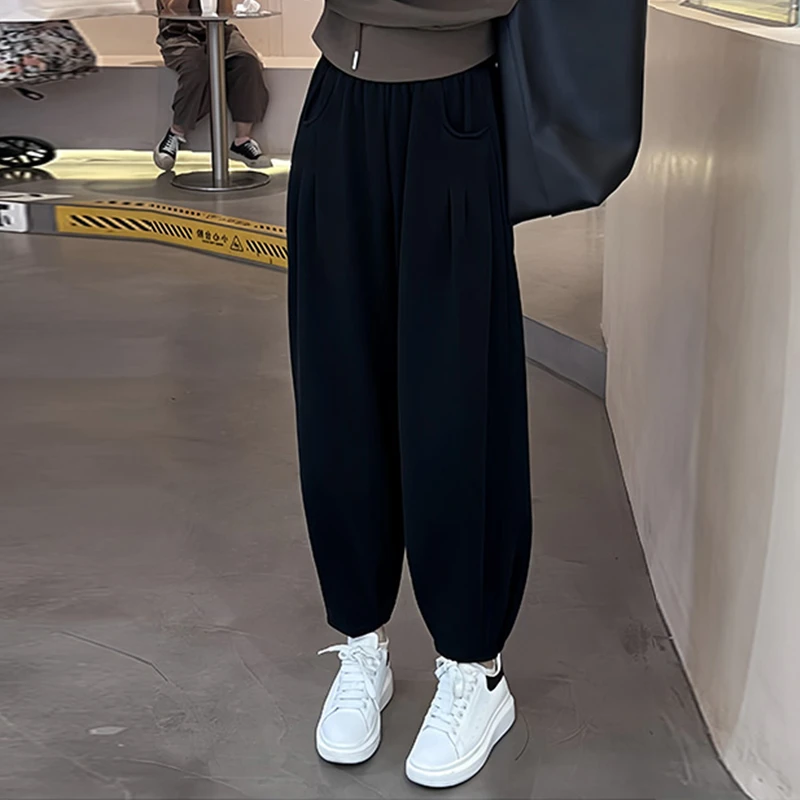 哈伦裤秋季新款2025流行奶奶裤高腰宽松遮胯显瘦高腰梨形身材裤子