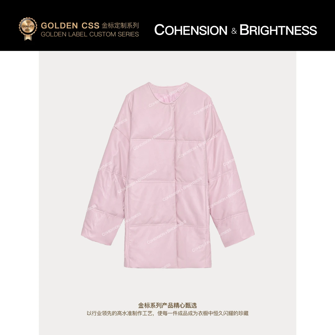 凝慧【暖冬牧夜】冬季新款甜美圆领简约保暖百搭羽绒服VQ113