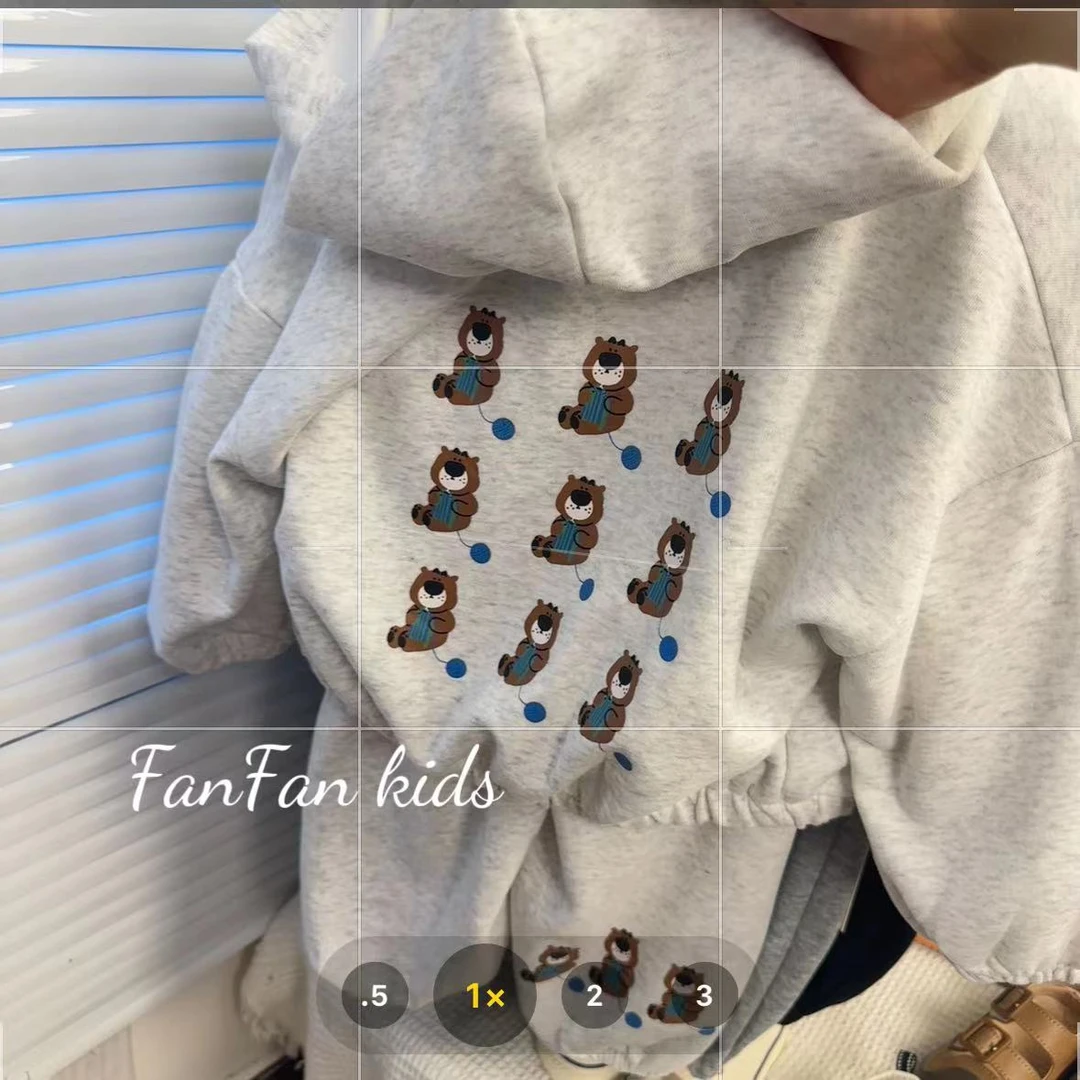 2024秋季新品韩版男童卡通印花运动套装男宝宝百搭卫衣卫裤两件套