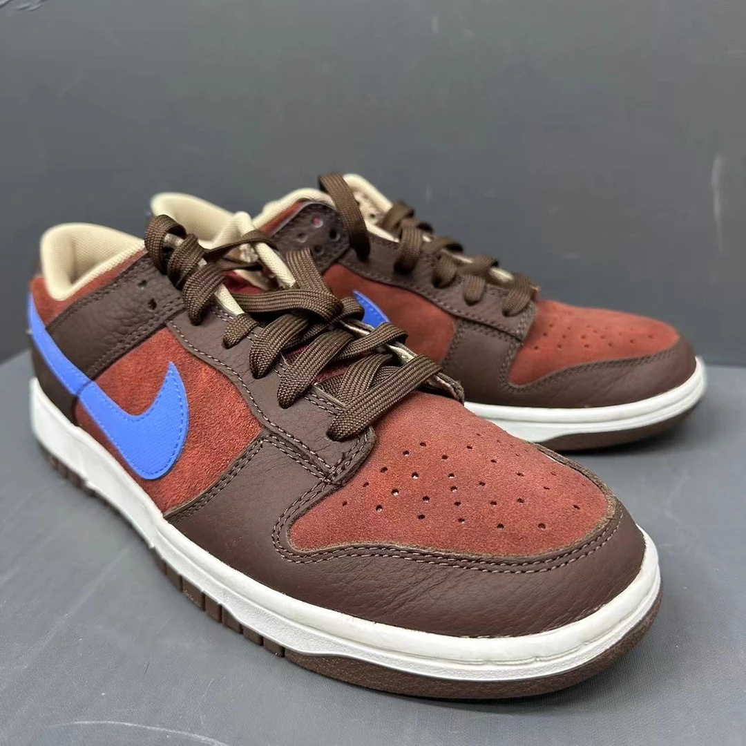 44码 Nike Dunk 低帮 板鞋 棕蓝 95新