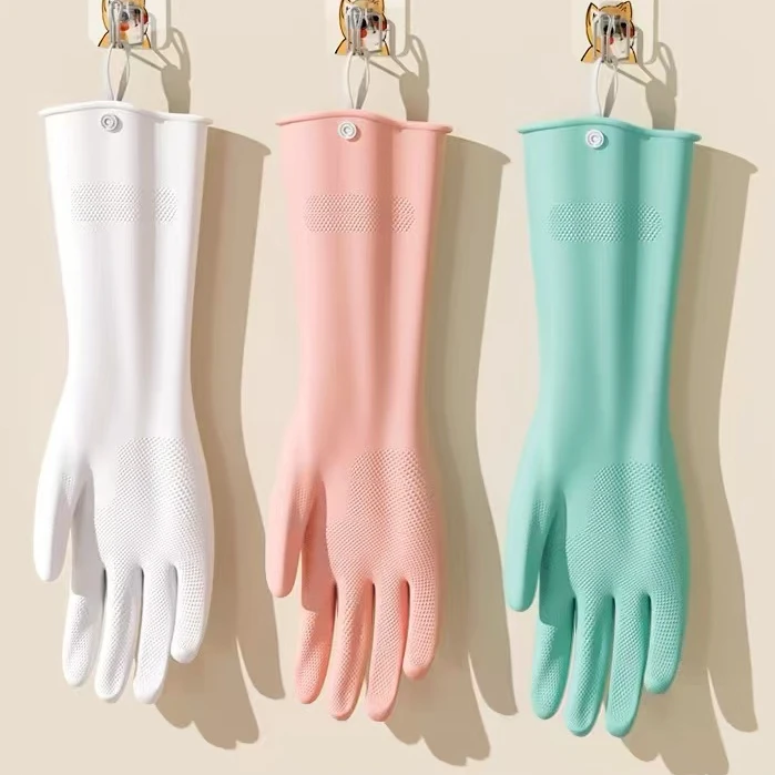 冬款款丁腈防水家务手套洗碗厨房耐用防滑加厚保暖手套洗衣耐磨