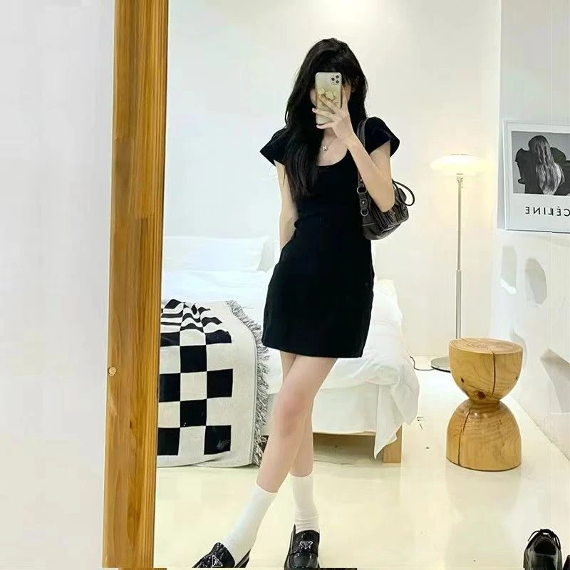 B款（尾货清仓）辣妹连衣裙修身包臀裙气质小个子时尚小黑裙性感