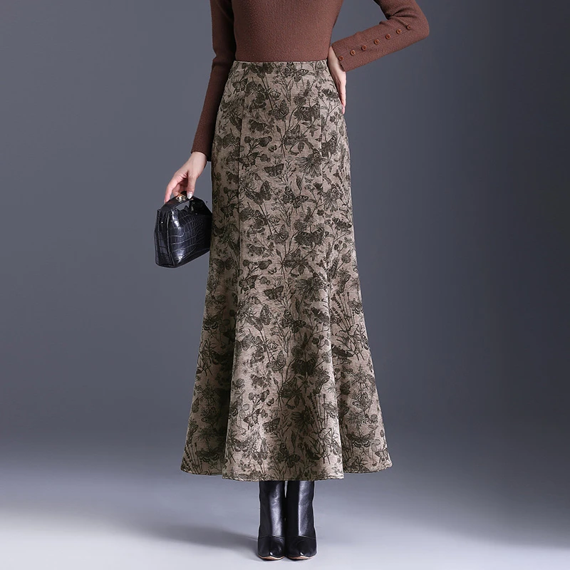 复古半身裙气质中长款鱼尾裙子2025秋季新款显瘦包臀裙