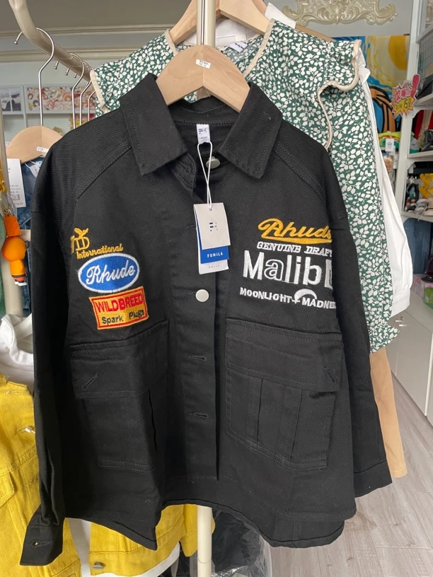 130码、150码黑色梭织外套芙米拉春秋款