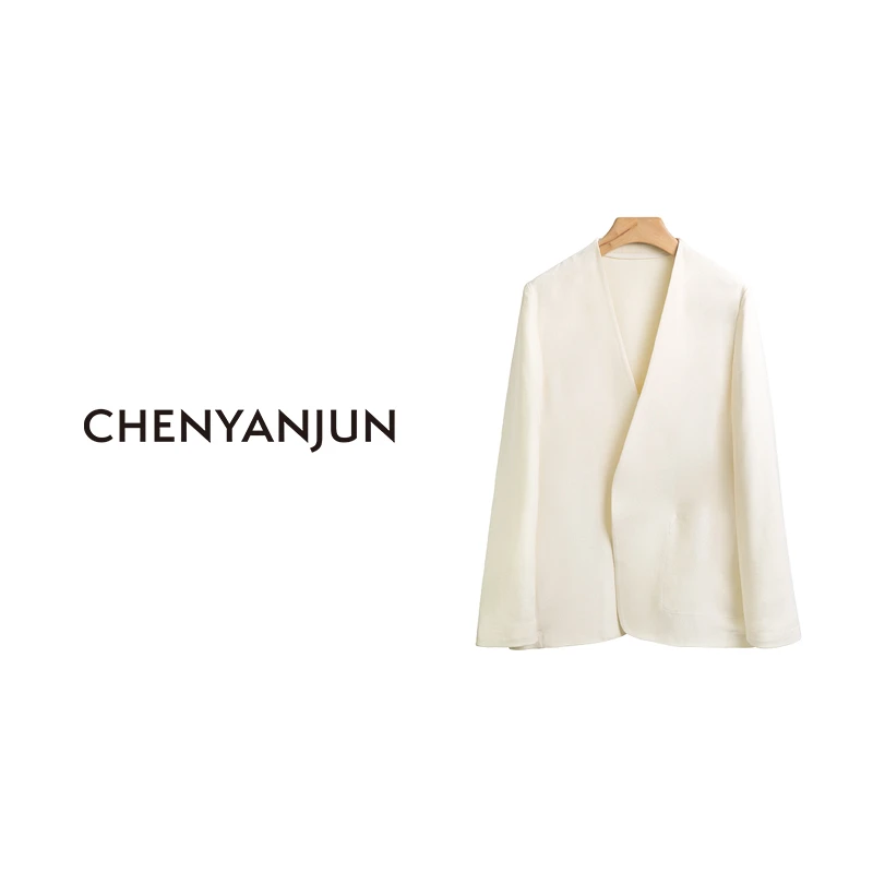 CHENYANJUN陈妍君甘蔗金极简风夏季垂坠感空调西装 CYJ-262