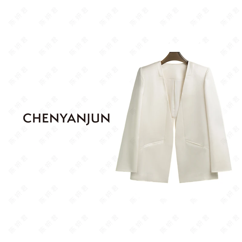 陈妍君【515重谤醋酸无领垫肩西服】CHENYANJUN CYJ-WWO142-W078