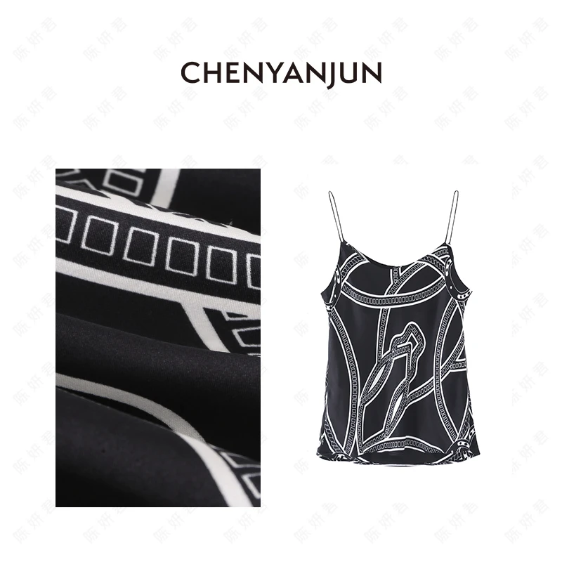 陈妍君【14姆米定位印花桑蚕丝吊带】CHENYANJUN CYJ-WWO124-W194