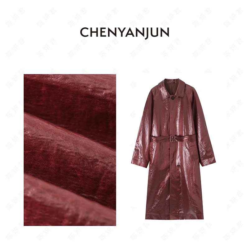 陈妍君篙定醋酸立裁廓形极简设计感风衣 CYJ-JJ198-1605