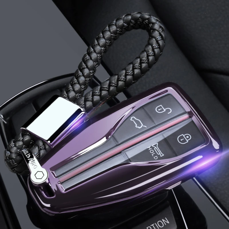 适用于红旗H5钥匙套红旗H7 HS5 HS7高档汽车遥控钥匙包扣壳